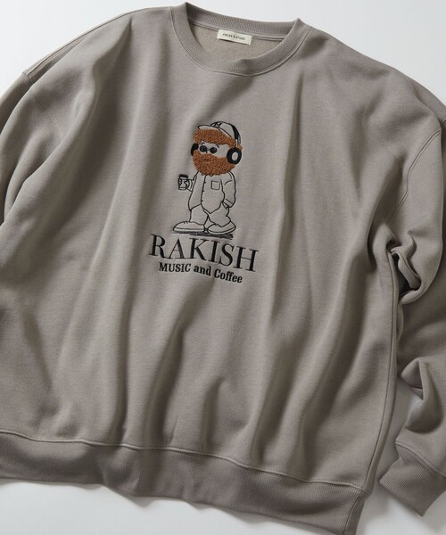FREAK'S STORE（フリークスストア）の「限定展開 ビッグシルエット フロント刺繍 クルーネック スウェット / RAKISH（スウェット・メンズ・グレー/チャコールグレー/ベージュ/ネイビー・SMALL/MEDIUM/LARGE）」の6枚目の写真