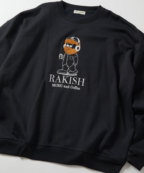 FREAK'S STORE（フリークスストア）の「限定展開 ビッグシルエット フロント刺繍 クルーネック スウェット / RAKISH（スウェット・メンズ・グレー/チャコールグレー/ベージュ/ネイビー・SMALL/MEDIUM/LARGE）」の8枚目の写真