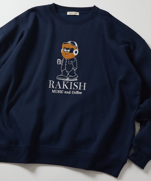 FREAK'S STORE（フリークスストア）の「限定展開 ビッグシルエット フロント刺繍 クルーネック スウェット / RAKISH（スウェット・メンズ・グレー/チャコールグレー/ベージュ/ネイビー・SMALL/MEDIUM/LARGE）」の10枚目の写真
