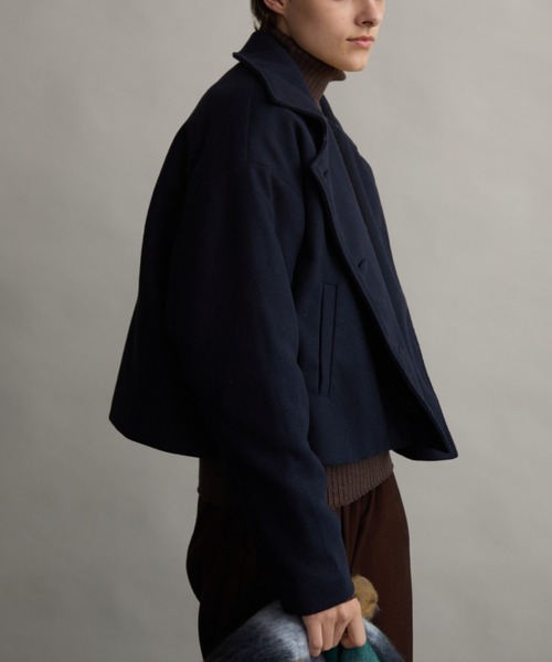 Aunt Marie's（アントマリーズ）の「スタンドカラー3WAYクロップドジャケット（その他アウター・レディース・ネイビー/ブラック/グレイッシュベージュ・FREE）」の21枚目の写真