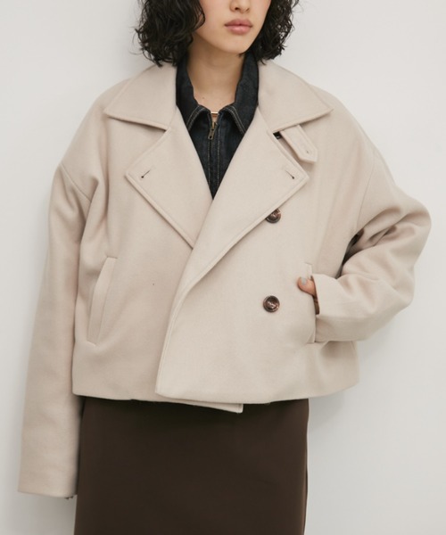 セール】スタンドカラー3WAYクロップドジャケット（その他アウター