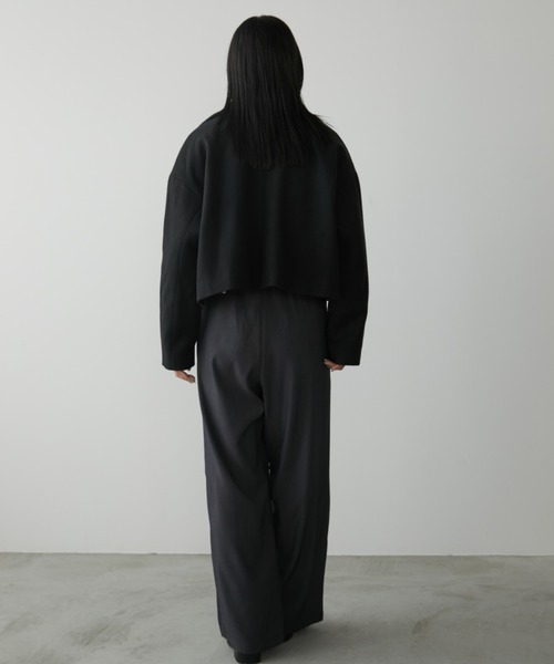 Aunt Marie's（アントマリーズ）の「スタンドカラー3WAYクロップドジャケット（その他アウター・レディース・ネイビー/ブラック/グレイッシュベージュ・FREE）」の12枚目の写真