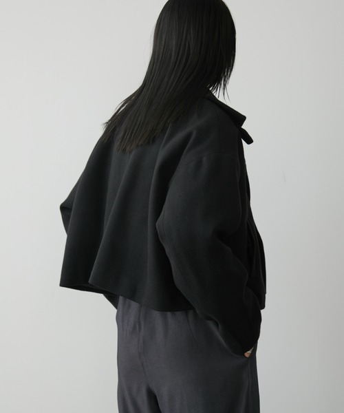 Aunt Marie's（アントマリーズ）の「スタンドカラー3WAYクロップドジャケット（その他アウター・レディース・ネイビー/ブラック/グレイッシュベージュ・FREE）」の13枚目の写真