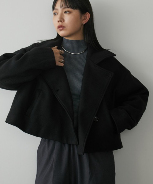 セール】スタンドカラー3WAYクロップドジャケット（その他アウター