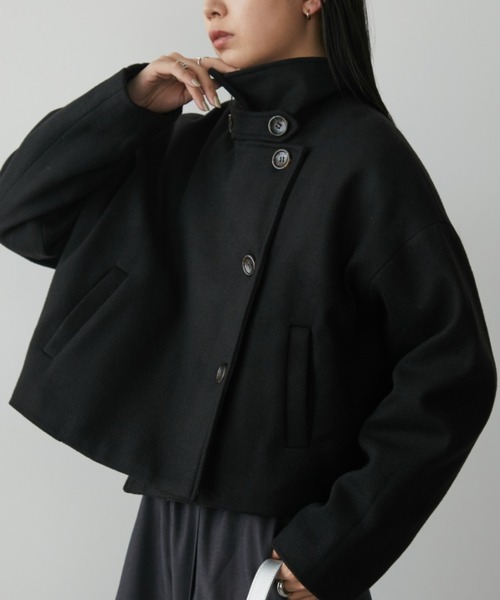 スタンドカラー3WAYクロップドジャケット（その他アウター）｜Aunt