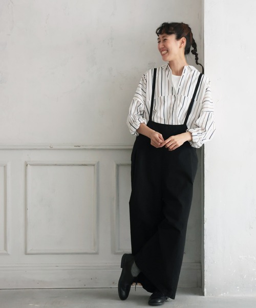 【専用】soulberry ソウルベリー 黒に合わせたいストライプシャツ soulberry 【ついに再入荷！】 黒に合わせたいストライプシャツ