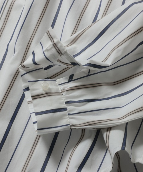 soulberry（ソウルベリー）の「秋風とストライプシャツ（シャツ/ブラウス・レディース・オフホワイト・L/M/5L/4L/3L/LL）」の8枚目の写真