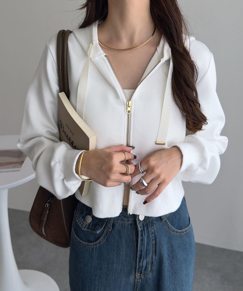 セール】[ Yuumiさんコラボ ] ダブルジップショートパーカー（パーカー