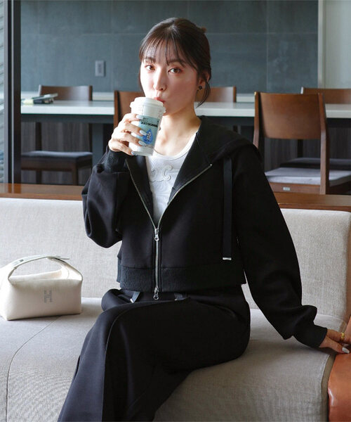 Yuumiさんコラボ ] ダブルジップショートパーカー（パーカー）｜KOBE