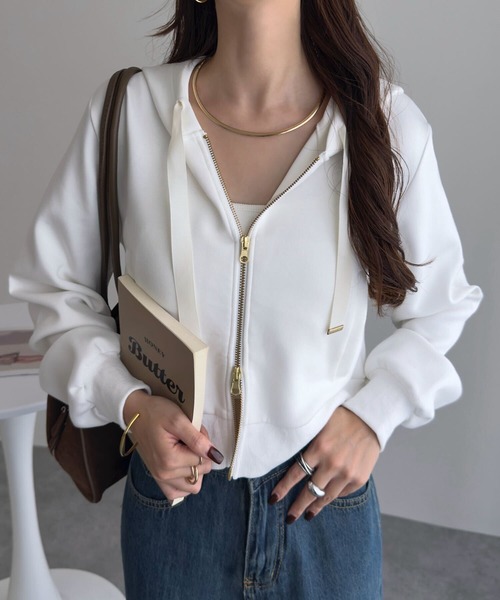 セール】[ Yuumiさんコラボ ] ダブルジップショートパーカー（パーカー