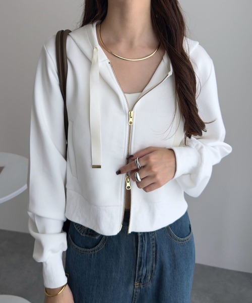 Yuumiさんコラボ ] ダブルジップショートパーカー（パーカー）｜KOBE