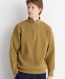 ハーフジップ」に該当するメンズのニット/セーター（イエロー