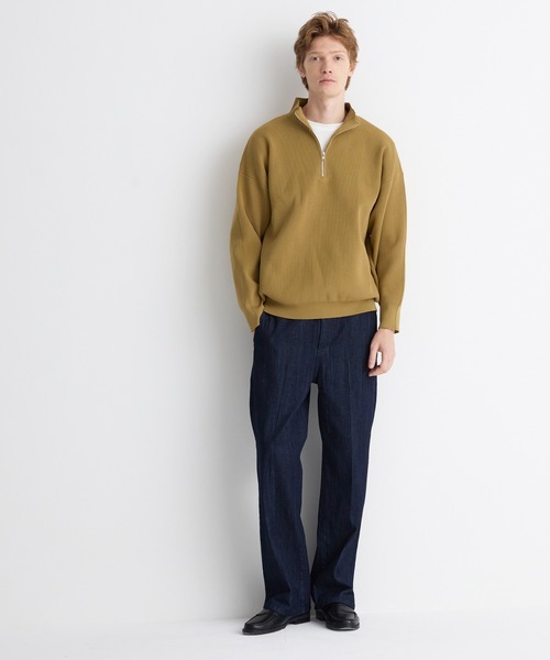 coca(coca)(コカ)の「スポンディッシュハーフジップニット(ニット/セーター・メンズ・ブラック/マスタード・M/L/XL)」の4枚目の写真