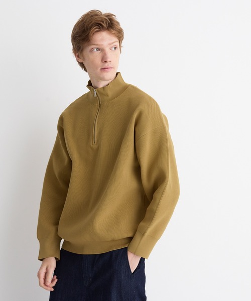 coca(coca)(コカ)の「スポンディッシュハーフジップニット(ニット/セーター・メンズ・ブラック/マスタード・M/L/XL)」の3枚目の写真