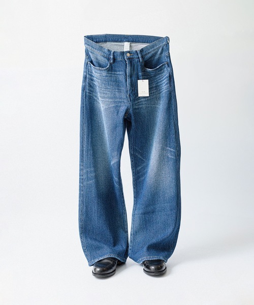 サテンデニム バギートラウザーズ / SATIN DENIM BAGGY TROUSERS