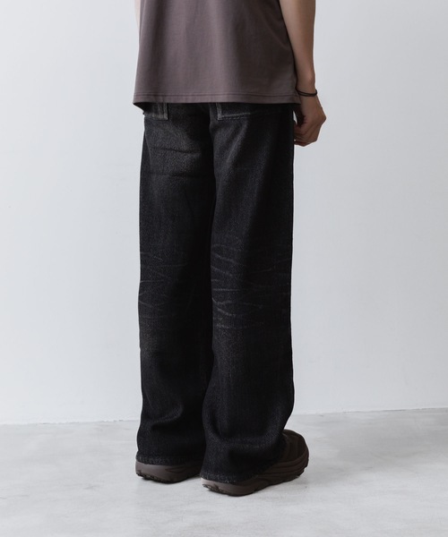 専用　ディセンダント ワイド ブラック デニム トラウザーズ バギー パンツ 専用 ディセンダント ワイド ブラック デニム トラウザーズ