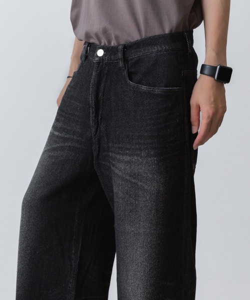 VEIN (ヴェイン)の「サテンデニム バギートラウザーズ / SATIN DENIM BAGGY TROUSERS(デニムパンツ・メンズ・ネイビー/ブラック・2/3/1)」の12枚目の写真