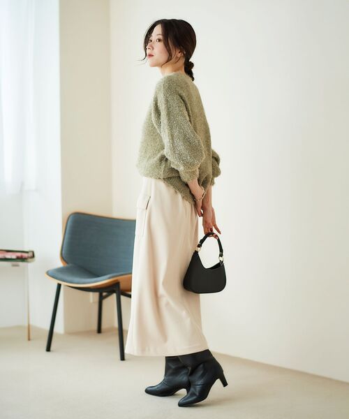 le.coeur blanc(ルクールブラン)の「ラメシャギーニットプルオーバー(ニット/セーター・レディース・ライトグレー/ダークグレー/ベージュ・38)」の9枚目の写真