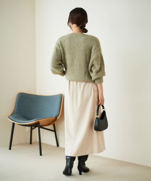 le.coeur blanc(ルクールブラン)の「ラメシャギーニットプルオーバー(ニット/セーター・レディース・ライトグレー/ダークグレー/ベージュ・38)」の10枚目の写真