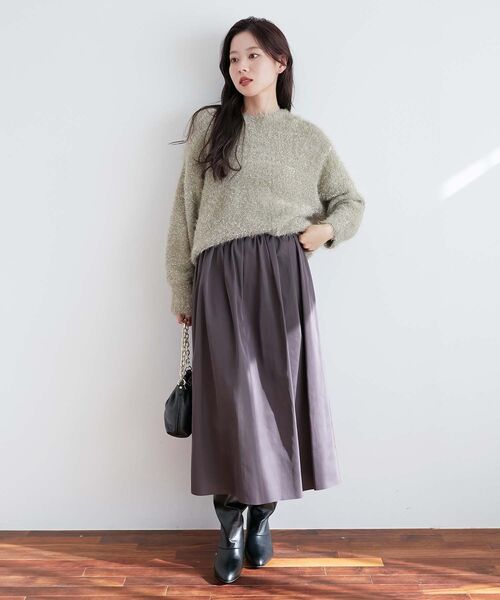 le.coeur blanc(ルクールブラン)の「ラメシャギーニットプルオーバー(ニット/セーター・レディース・ライトグレー/ダークグレー/ベージュ・38)」の11枚目の写真