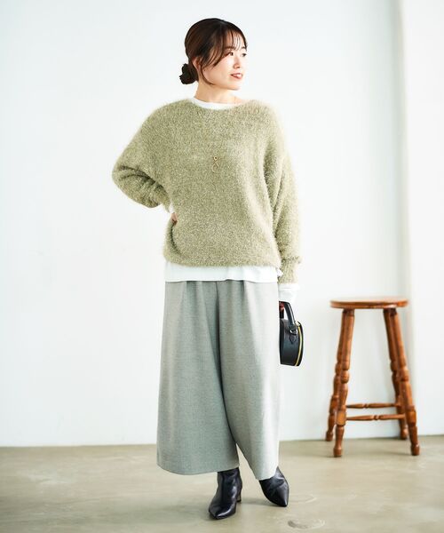 le.coeur blanc(ルクールブラン)の「ラメシャギーニットプルオーバー(ニット/セーター・レディース・ライトグレー/ダークグレー/ベージュ・38)」の16枚目の写真