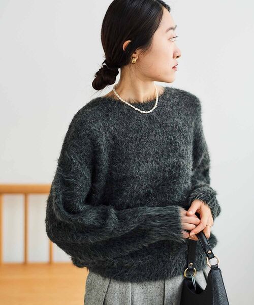 le.coeur blanc(ルクールブラン)の「ラメシャギーニットプルオーバー(ニット/セーター・レディース・ライトグレー/ダークグレー/ベージュ・38)」の20枚目の写真