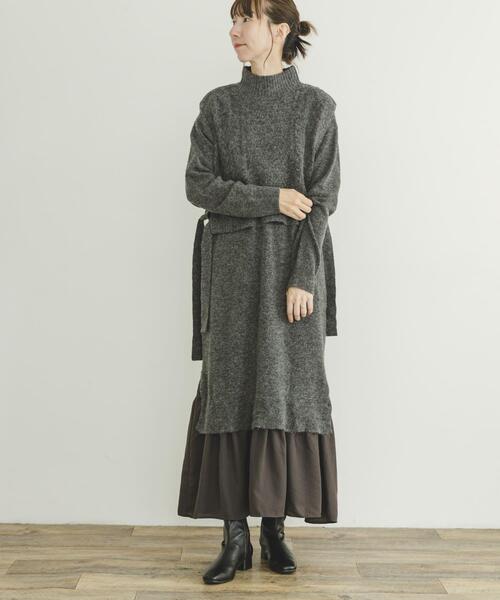 セール】ニットベストセットワンピース（ワンピース）｜ITEMS