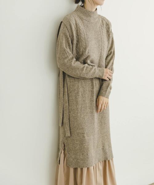 ITEMS URBANRESEARCH(アイテムズ アーバンリサーチ)の「ニットベストセットワンピース(ワンピース・レディース・グレー/ライトブラウン・FREE)」の14枚目の写真