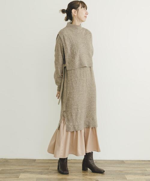 ITEMS URBANRESEARCH◉ベストセットニットワンピース◉ORG◉F ITEMS URBANRESEARCH（アイテムズ アーバンリサーチ） ワンピース