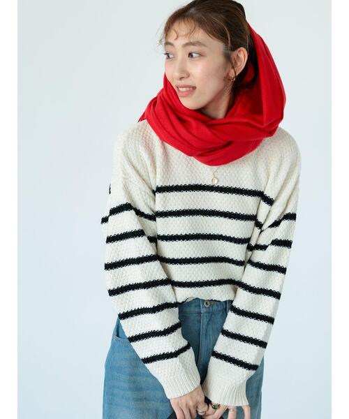 Lugnoncure（ルノンキュール）の「ラメ混モール鹿の子編みニット（ニット/セーター・レディース・イエロー/オフホワイト/ブルー/グレー/ホワイト・F）」の3枚目の写真