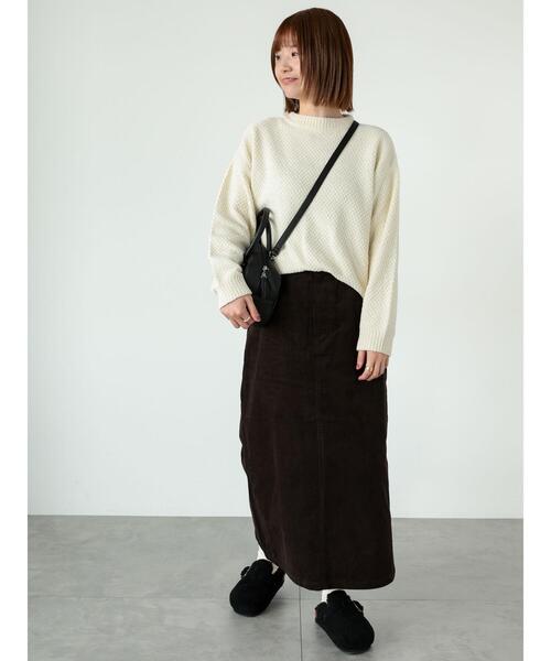 Lugnoncure（ルノンキュール）の「ラメ混モール鹿の子編みニット（ニット/セーター・レディース・イエロー/オフホワイト/ブルー/グレー/ホワイト・F）」の9枚目の写真