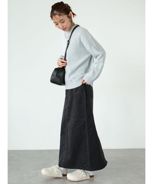 Lugnoncure（ルノンキュール）の「ラメ混モール鹿の子編みニット（ニット/セーター・レディース・イエロー/オフホワイト/ブルー/グレー/ホワイト・F）」の12枚目の写真