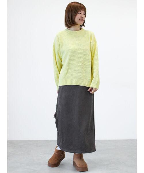Lugnoncure（ルノンキュール）の「ラメ混モール鹿の子編みニット（ニット/セーター・レディース・イエロー/オフホワイト/ブルー/グレー/ホワイト・F）」の15枚目の写真