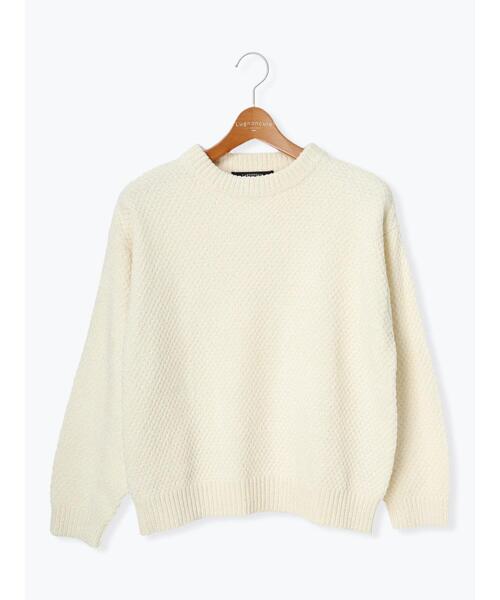 Lugnoncure（ルノンキュール）の「ラメ混モール鹿の子編みニット（ニット/セーター・レディース・イエロー/オフホワイト/ブルー/グレー/ホワイト・F）」の19枚目の写真