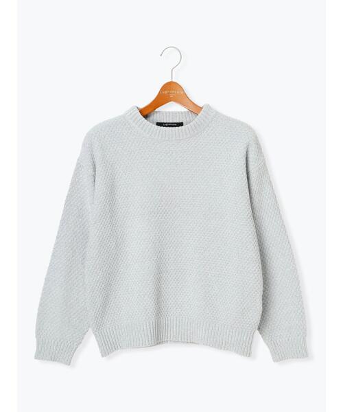 Lugnoncure（ルノンキュール）の「ラメ混モール鹿の子編みニット（ニット/セーター・レディース・イエロー/オフホワイト/ブルー/グレー/ホワイト・F）」の22枚目の写真