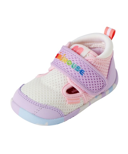 MIKI HOUSE（ミキハウス）の「ダブルラッセル ファーストベビーシューズ（ベビーシューズ/ベビーソックス・キッズ・ラベンダー/ホワイト/ブラック・13.5/13cm/12.5/12cm）」の7枚目の写真