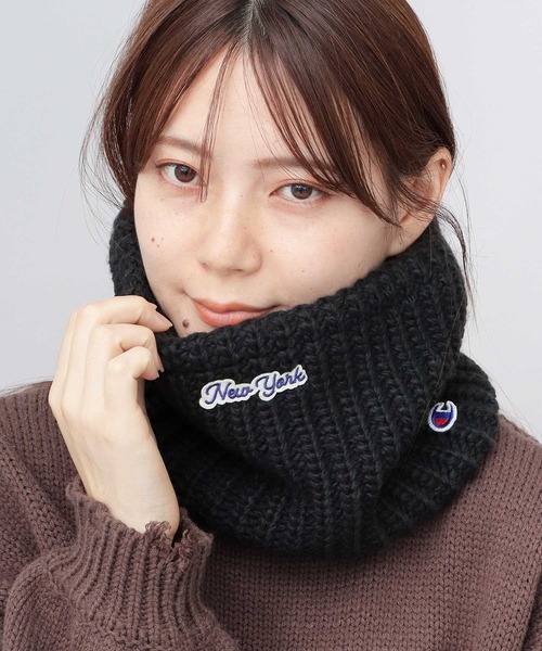 Champion(チャンピオン)の「太あぜ編ニット ネックウォーマー(ネックウォーマー/スヌード・メンズ・ブラック/アイボリー・FREE)」の5枚目の写真