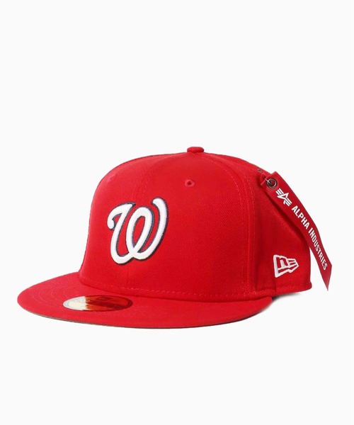 Alpha Industries(アルファインダストリーズ)の「ALPHA INDUSTRIES/アルファインダストリーズ×NEW ERA/ニューエラ M 5950ALPHA OTC フラットキャップ(キャップ・メンズ・ブラック系5/レッド系1/ブラック系3/ブルー/ブラック系2/ブラック系4/レッド系2・7 3/8/7 1/2/7 5/8)」の7枚目の写真