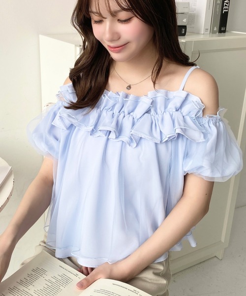 REKISAMI◆半袖ブラウス/36/レーヨン/GRY レキサミ シャツ（レディースその他トップス）｜トップス