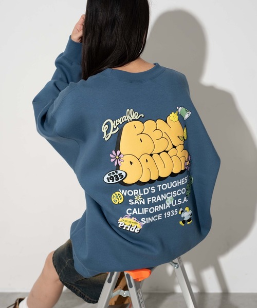 BEN DAVIS（ベンデイビス）の「∴WEGO/別注BENDAVISプランプロゴプルオーバー（スウェット・メンズ・ダークブルー/スミクロ/アッシュグレー/オフホワイト・MEDIUM/LARGE）」の4枚目の写真