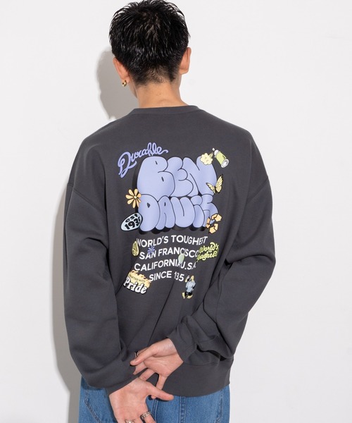 BEN DAVIS（ベンデイビス）の「∴WEGO/別注BENDAVISプランプロゴプルオーバー（スウェット・メンズ・ダークブルー/スミクロ/アッシュグレー/オフホワイト・MEDIUM/LARGE）」の21枚目の写真