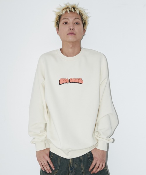 BEN DAVIS（ベンデイビス）の「∴WEGO/別注BENDAVISプランプロゴプルオーバー（スウェット・メンズ・ダークブルー/スミクロ/アッシュグレー/オフホワイト・MEDIUM/LARGE）」の6枚目の写真