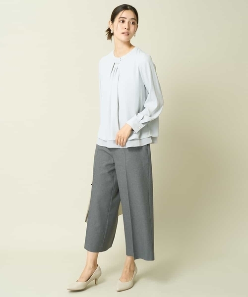 a.v.v（アーヴェヴェ）の「【洗える】バーチャーム付ブラウス（シャツ/ブラウス・レディース・ダークインディゴブルー/ネイビー/アイボリー・34/42/36/40/38）」の10枚目の写真