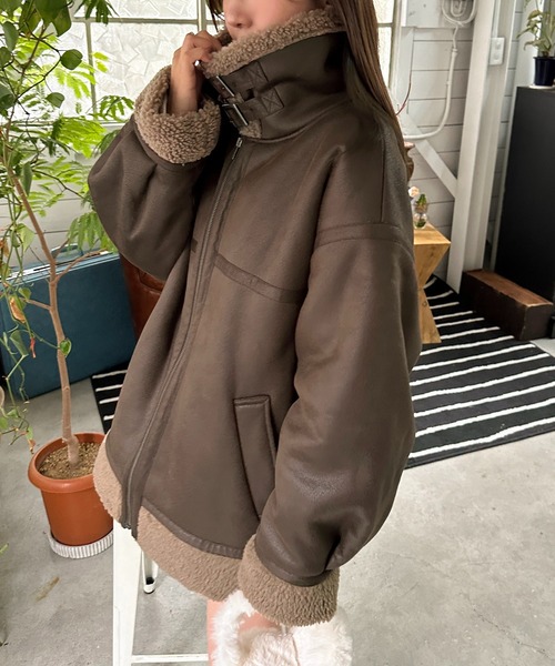 FAUXSUEDEVOLUMEBLOUSON/フォースエードボリュームブルゾン FAUXSUEDEVOLUMEBLOUSON/フォースエードボリュームブルゾン