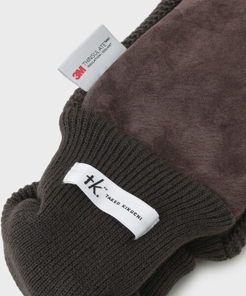 tk.TAKEO KIKUCHI（ティーケータケオキクチ）の「◆スウェード×ニットグローブ（手袋・メンズ・ブラウン系/ブラック・00）」の6枚目の写真