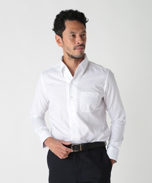 MEN'S BIGI(メンズビギ)の「コットンポリエステルドビーシャツ<吸水速乾>(シャツ/ブラウス・メンズ・ホワイト・03/01/02/04)」の9枚目の写真