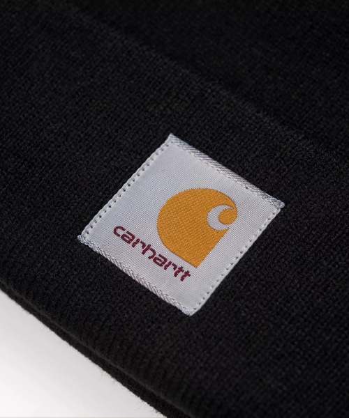 Carhartt WIP（カーハートダブリューアイピー）の「Carhartt WIP Short Watch Hat（カーハートワークインプログレス ショート ウォッチ ハット）（ニットキャップ/ビーニー・メンズ・ブラック/チョコ/ベージュ系/グリーン系/ブルー系・FREE）」の7枚目の写真