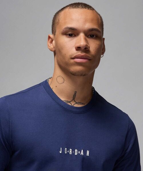 JORDAN BRAND（ジョーダンブランド）の「ジョーダン エア メンズ Tシャツ / Jordan Air Men's T-Shirt DM3182-410 Midnight Navy（Tシャツ/カットソー・メンズ・ネイビー・3XL/XL/S/M/L/2XL）」の3枚目の写真