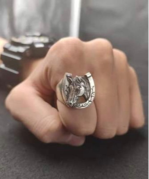 Burner（バーナー）の「【OKUOKU　0909】馬蹄　ホースシューリング oku-ring-706114677202-5　Yy（リング・メンズ・シルバー・FREE）」の3枚目の写真