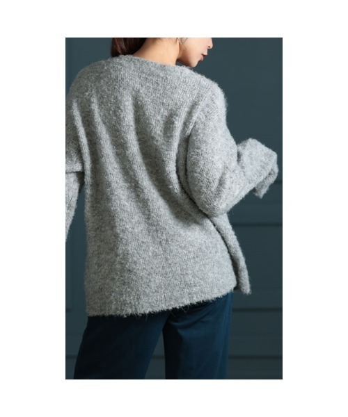 Sawa a la mode(サワアラモード)の「ロゴジャガードモヘヤニットセーター(ニット/セーター・レディース・グレー/サックスブルー・FREE)」の14枚目の写真